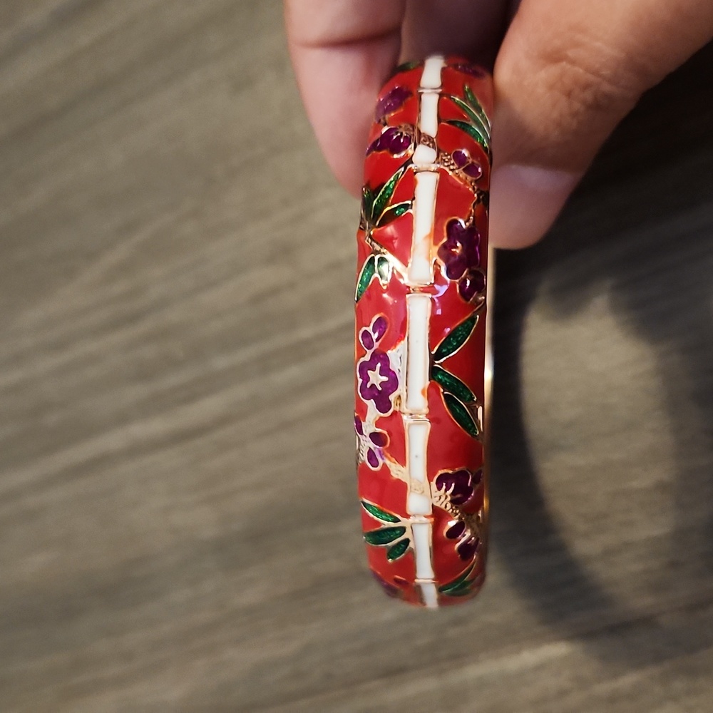 Jiu Long Xing Cloisonné enamel bangle